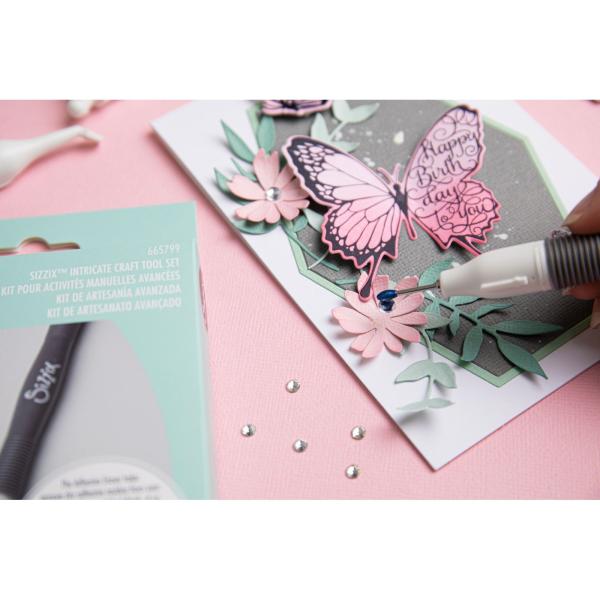 Sizzix - Stempel & Stanzschablone "Butterfly Birthday" Framelits Die Set Stamps