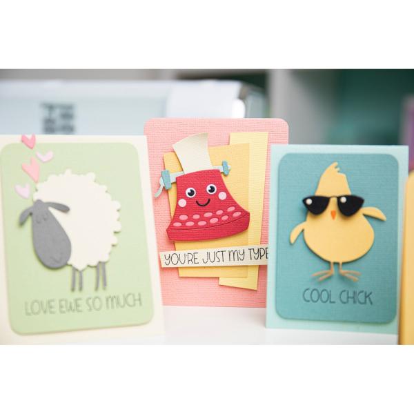 Sizzix - Stempel & Stanzschablone "Crazy Characters" Thinlits Die Set Stamps