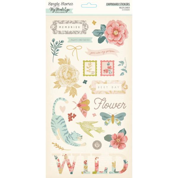 Simple Stories - Aufkleber "Wildflower" Chipboard Sticker 