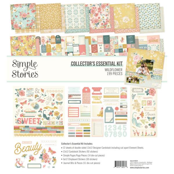 Simple Stories - Collectors Essential Kit "Wildflower" 12 Bogen Designpapier