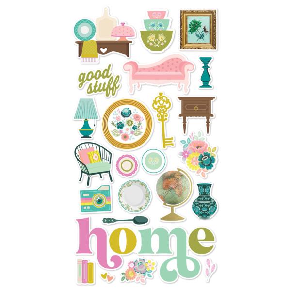 Simple Stories - Aufkleber "Flea Market" Chipboard Sticker 