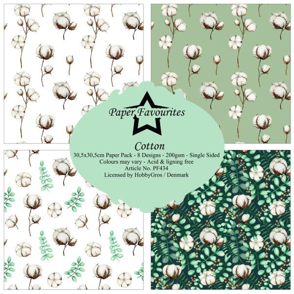 Paper Favourites - Designpapier "Cotton" Paper Pack 12x12 Inch 8 Bogen