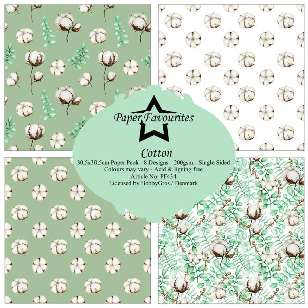 Paper Favourites - Designpapier "Cotton" Paper Pack 12x12 Inch 8 Bogen