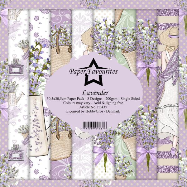 Paper Favourites - Designpapier "Lavender" Paper Pack 12x12 Inch 8 Bogen