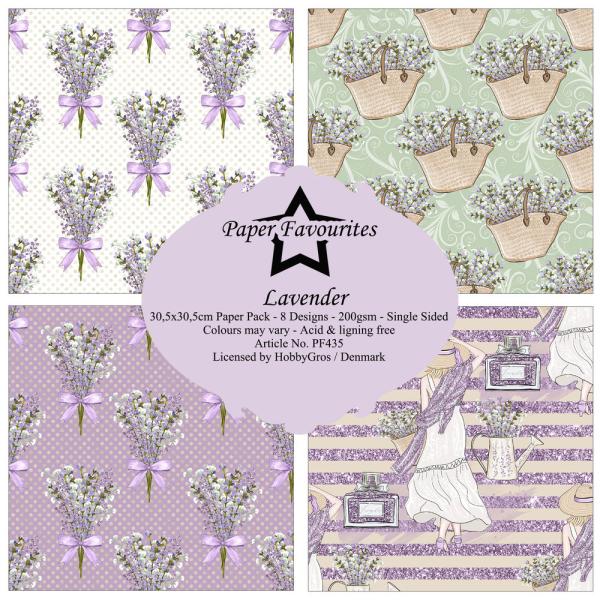 Paper Favourites - Designpapier "Lavender" Paper Pack 12x12 Inch 8 Bogen