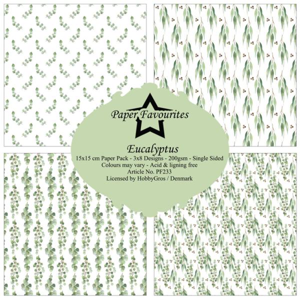 Paper Favourites - Designpapier "Eucalyptus" Paper Pack 6x6 Inch - 24 Bogen