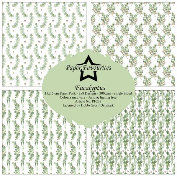 Paper Favourites - Designpapier "Eucalyptus" Paper Pack 6x6 Inch - 24 Bogen