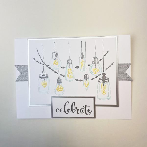 The Crafters Workshop - Layered Schablone 5,5x4,25 Inch "Clelebrations Lights" Stencil