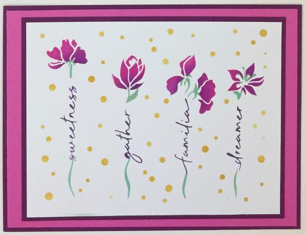 The Crafters Workshop - Layered Schablone 5,5x4,25 Inch "Word Flowers" Stencil