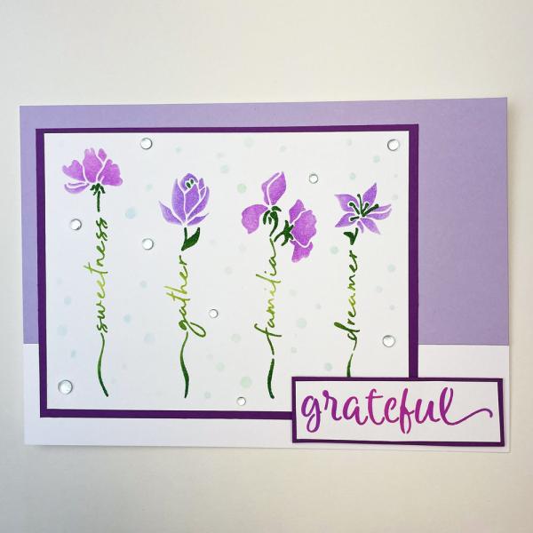 The Crafters Workshop - Layered Schablone 5,5x4,25 Inch "Word Flowers" Stencil