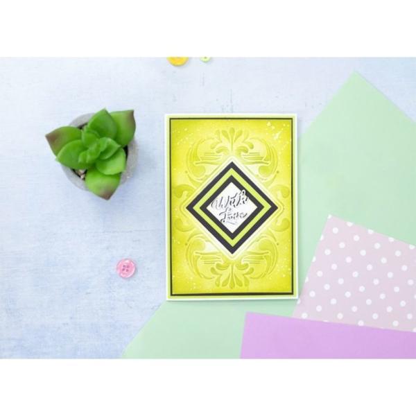 Gemini - Prägefolder & Stanzschablone "Decadent Diamond" 3D Embossing Folder & Nesting Dies 