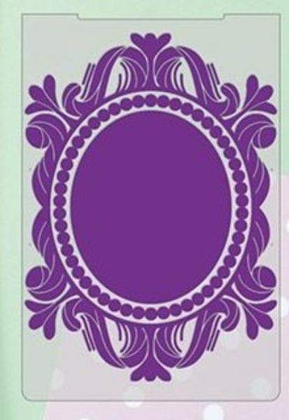 Gemini - Prägefolder & Stanzschablone "Opulent Oval" 3D Embossing Folder & Nesting Dies 