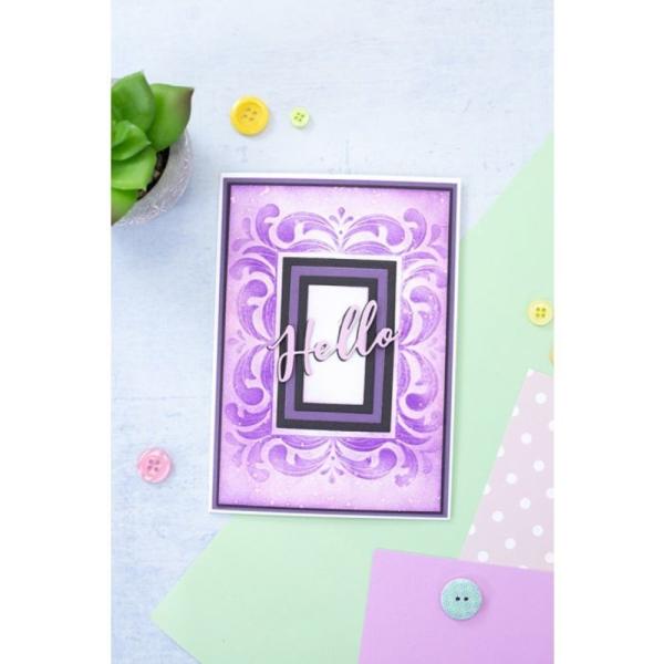 Gemini - Prägefolder & Stanzschablone "Regal Rectangle" 3D Embossing Folder & Nesting Dies 