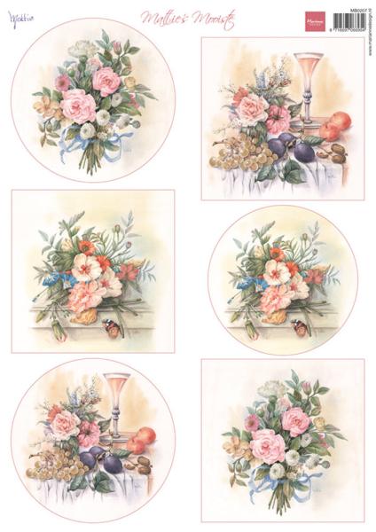 Marianne Design Decoupage A4 "Spring Bouquets" 1 Bogen