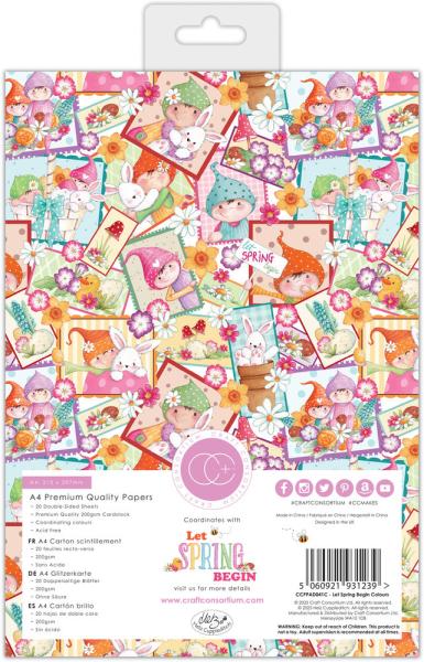 Craft Consortium - Papierblock A4 "Let Spring Begin" Paper Pad - 20 Bogen