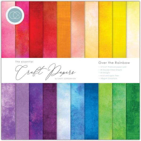 Craft Consortium - Papierblock "Over The Rainbow" Paper Pad 30 Bogen