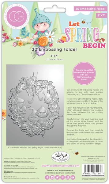 Craft Consortium - Prägefolder "Let Spring Begin" 3D Embossingfolder