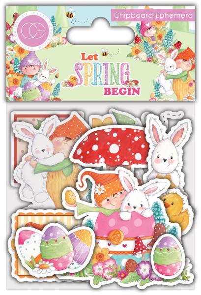 Craft Consortium - Stanzteile "Let Spring Begin" Chipboard Ephemera