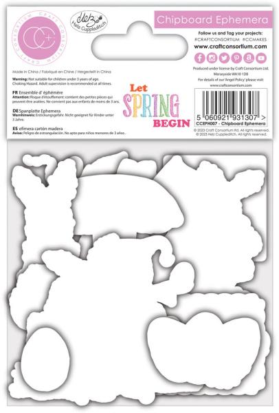 Craft Consortium - Stanzteile "Let Spring Begin" Chipboard Ephemera