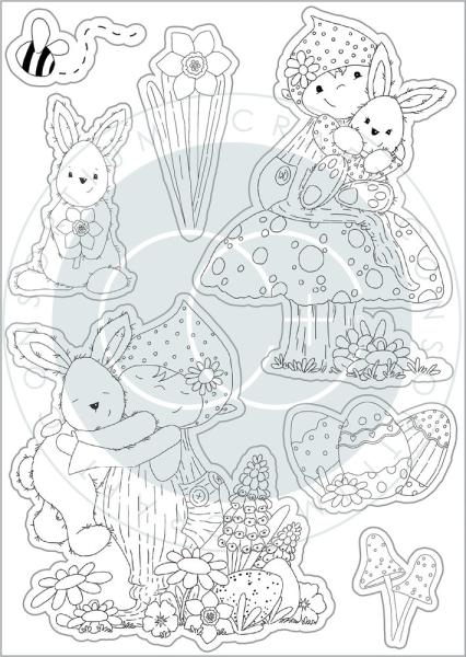 Craft Consortium - Stempel "Let Spring Begin" Clear Stamps