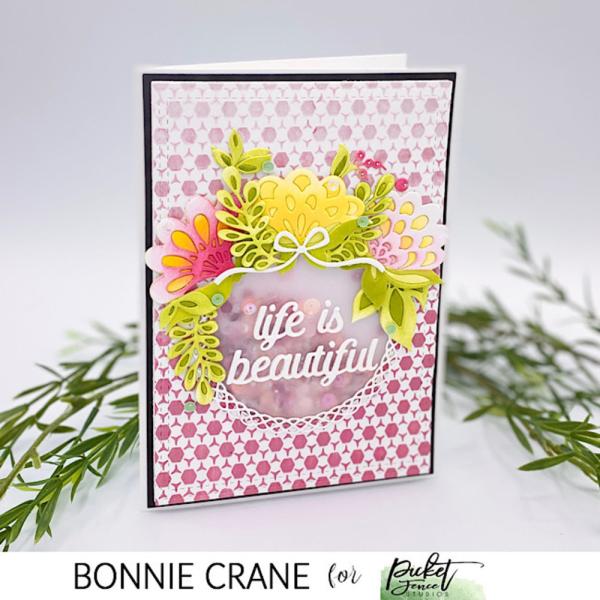 Picket Fence Studios - Stanzschablone "Layering Flora: Fantasy Floweret" Dies 5x7 Inch