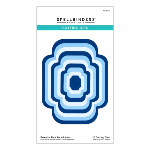 Spellbinders - Stanzschablone "Essential Four Petal Labels" Dies