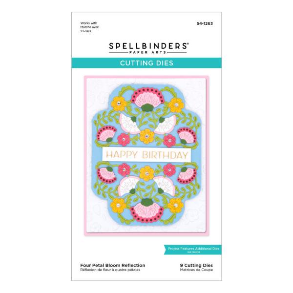 Spellbinders - Stanzschablone "Four Petal Bloom Reflection" Dies