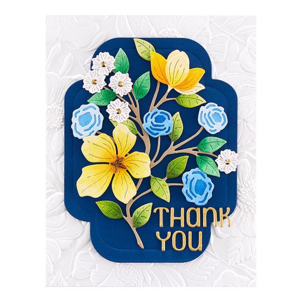 Spellbinders - Stanzschablone "Four Petal Thank You Floral" Dies