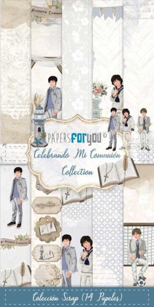 Papers For You - Designpapier "Celebrando Mi Comunión Niños" Scrap Paper Pack 6x12 Inch - 14 Bogen  