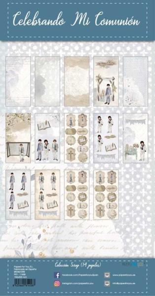 Papers For You - Designpapier "Celebrando Mi Comunión Niños" Scrap Paper Pack 6x12 Inch - 14 Bogen  