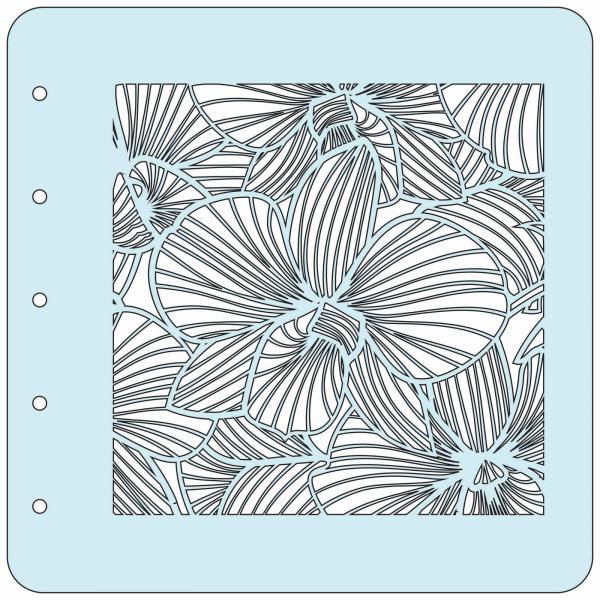 Nellie's Choice - Schablone A6 "Flower-3" Various Stencil