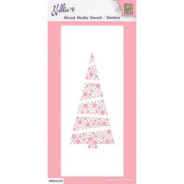 Nellie's Choice - Schablone "Xmas Tree" Slimline Stencil 