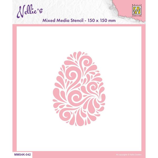 Nellie's Choice - Schablone "Doodle Egg" Stencil 