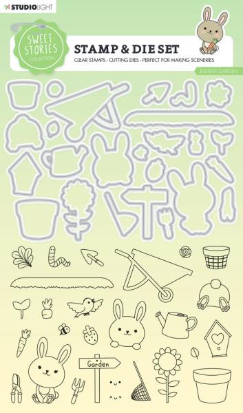 Studio Light - Stempel & Stanzschablone "Bunny Garden" Stamp & Dies