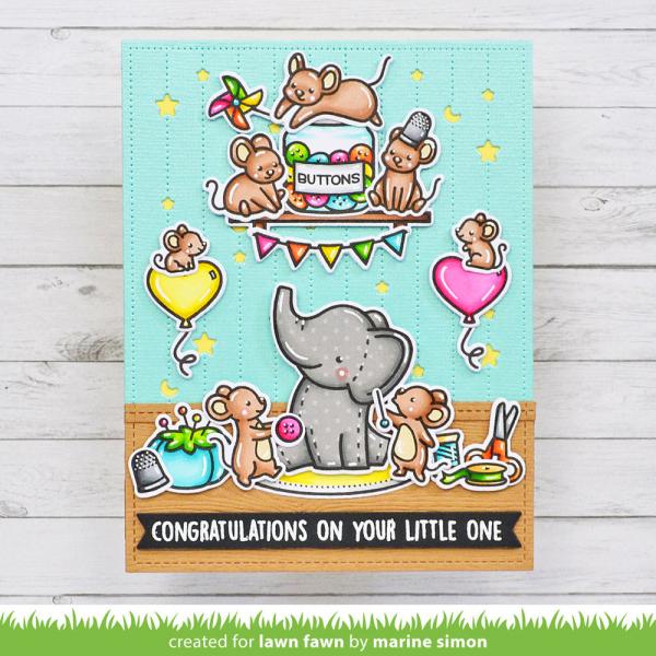 Lawn Fawn - Stempel "Elephant Parade" Clear Stamps