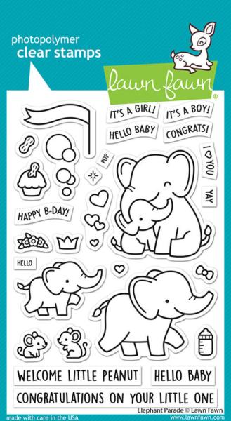 Lawn Fawn - Stempel "Elephant Parade" Clear Stamps