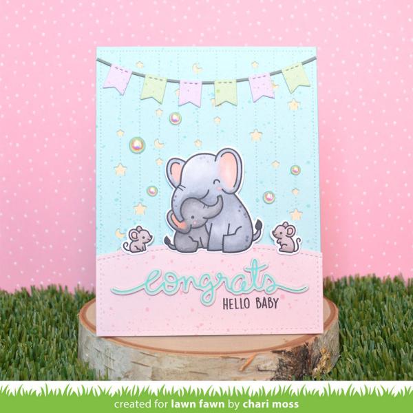 Lawn Fawn - Stempel "Elephant Parade" Clear Stamps