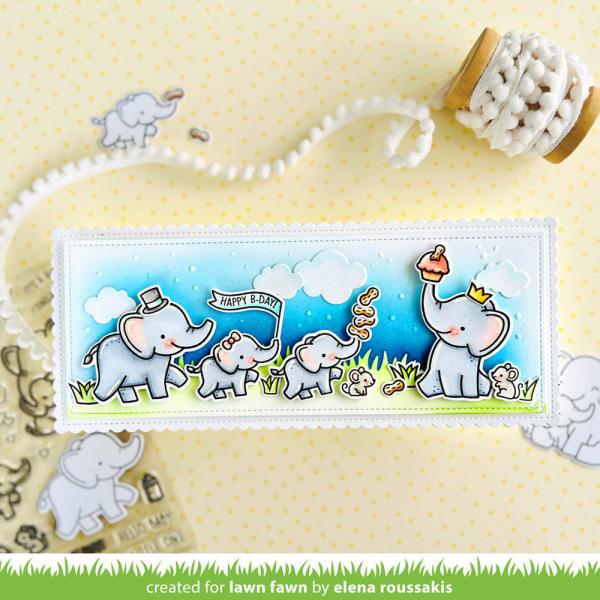 Lawn Fawn - Stempel "Elephant Parade" Clear Stamps