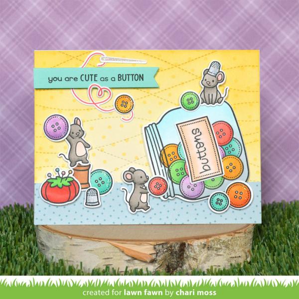 Lawn Fawn - Stempel "How You Bean? Buttons" Clear Stamps