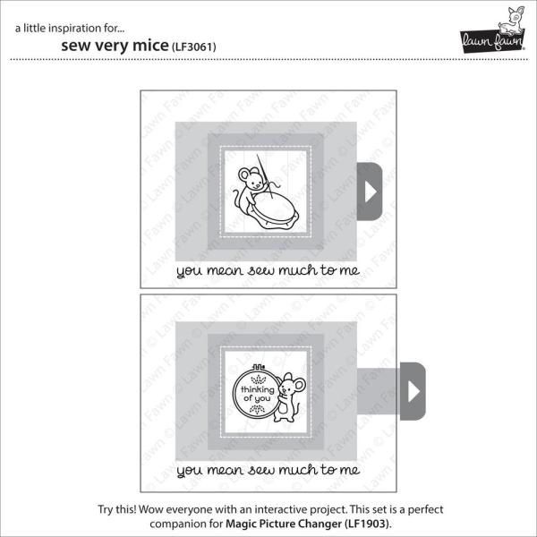 Lawn Fawn - Stempel "Sew Very Mice" Clear Stamps