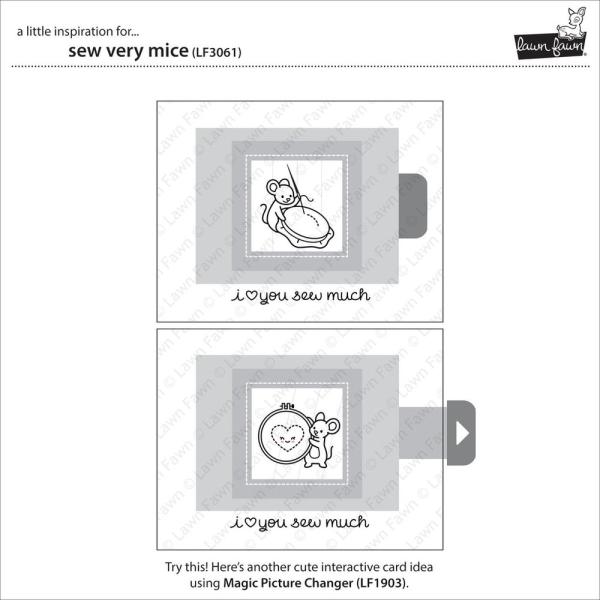 Lawn Fawn - Stempel "Sew Very Mice" Clear Stamps