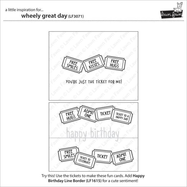 Lawn Fawn - Stempel "Wheely Great Day" Clear Stamps