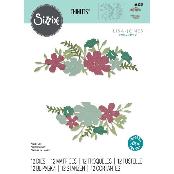 Sizzix - Stanzschablone "Wild Blossom Borders" Thinlits Craft Dies