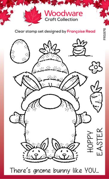 Woodware - Stempelset "Bunny Gnome" Clear Stamps 