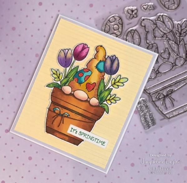 Woodware - Stempelset "Flower Pot Gnome" Clear Stamps 