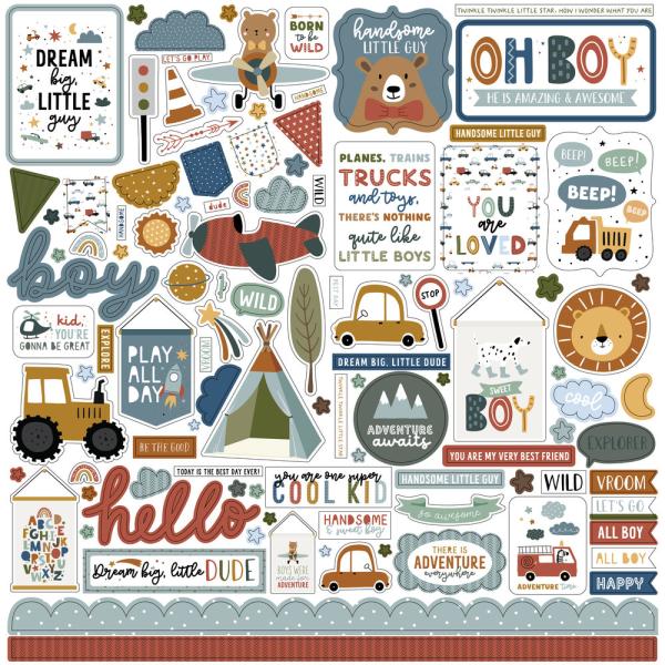 Echo Park - Designpapier "Dream Big Little Boy" Collection Kit 12x12 Inch - 12 Bogen