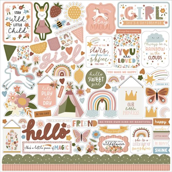 Echo Park - Designpapier "Dream Big Little Girl" Collection Kit 12x12 Inch - 12 Bogen