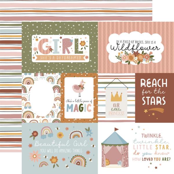 Echo Park - Designpapier "Dream Big Little Girl" Paper Pack 6x6 Inch - 24 Bogen