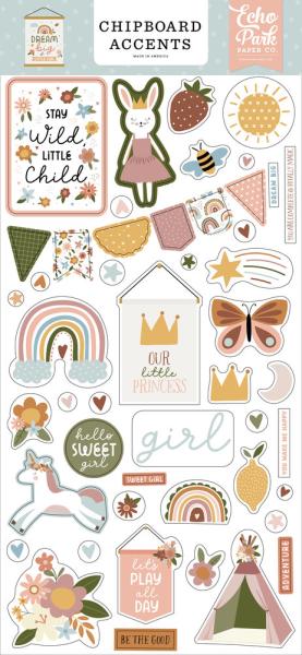 Echo Park - Sticker "Dream Big Little Girl" Chipboard 6x13 Inch