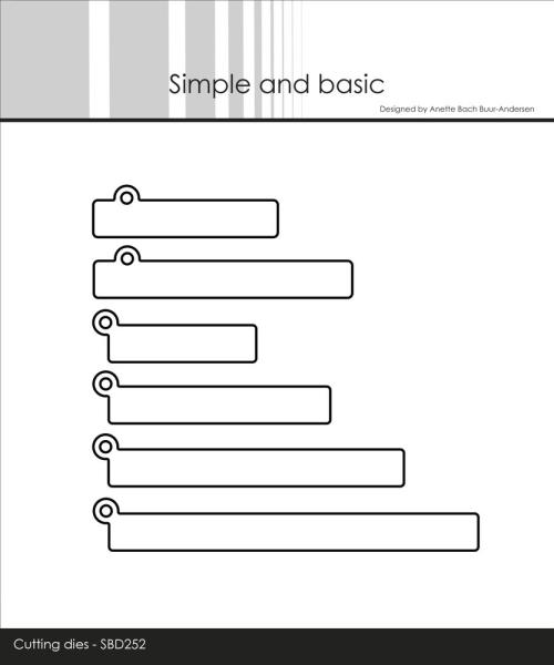 Simple and Basic - Stanzschablone 10,4x1,4 cm "Banners w/ Hanger" Dies